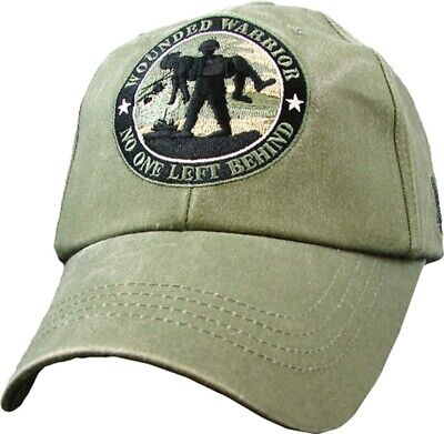 Wounded Warrior Hat / U.S. Armed Forces - Washed OD Green Baseball Cap