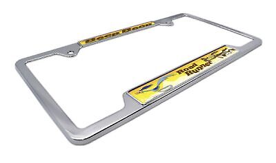Road Runner Open Chrome Metal License Plate Frame