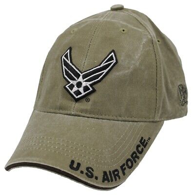 U.S. Air Force Emblem USAF Washed Khaki Baseball Cap