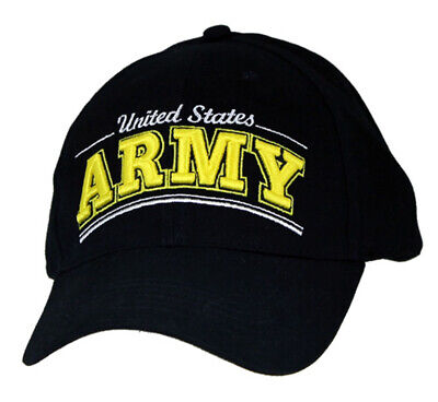 U.S. ARMY Hat / Army 3D Black Baseball Cap