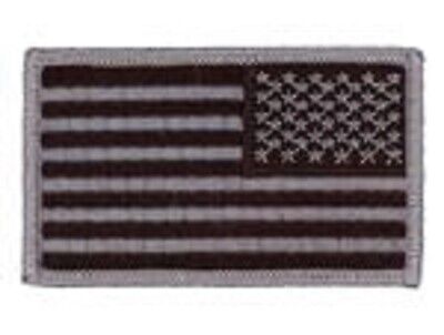 Reverse American Flag - USA 2" x 3.5" Hook & Loop 2 Piece Patch