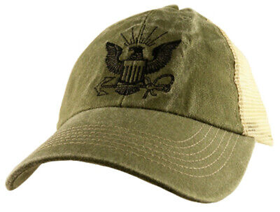 U.S. Navy Insignia Hat / USN Vintage Mesh Baseball Cap