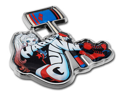 Harley Quinn Chrome 3.11” x 2.8” DC Auto Emblem