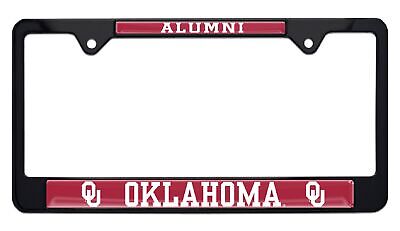 University of Oklahoma Sooners Alumni Black License Plate Frame