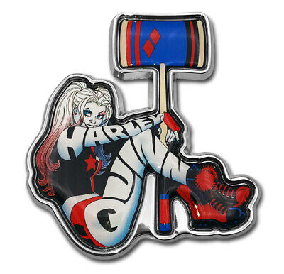 Harley Quinn Chrome 3.11” x 2.8” DC Auto Emblem
