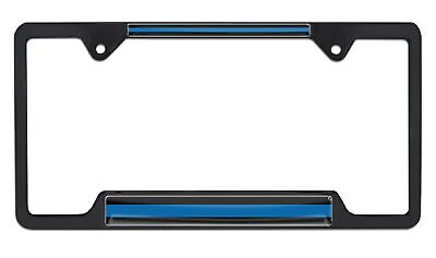 Police Open Black License Plate Frame