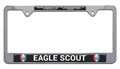 Eagle Scouts BSA Shiny Chrome Metal Standard Size License Plate Frame