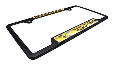 Road Runner Open Black Metal License Plate Frame