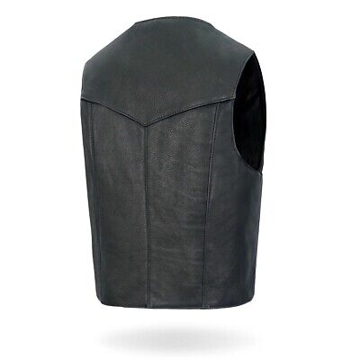 Hot Leathers VSM5006 Men's USA Made Classic Premium Motorcycle Leather Vest