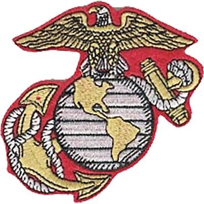 U.S. Marine Corps 3" USMC EGA Globe and Anchor Embroidered Iron-On Patch