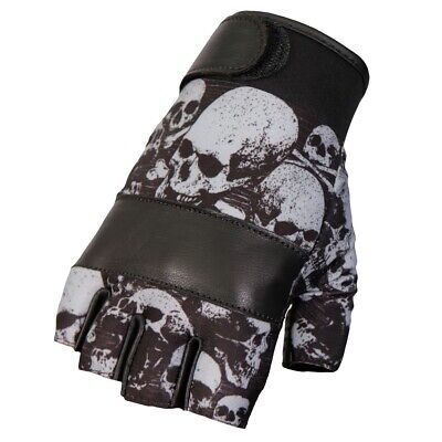 Hot Leathers Sublimated Leather Ancient Skulls Gloves