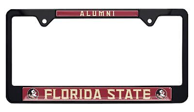 Florida State University Seminoles Alumni Black License Plate Frame