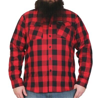 Hot Leathers Black and Red Long Sleeve Flannel Shirt