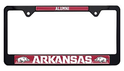 Arkansas Razorbacks Alumni Black License Plate Frame