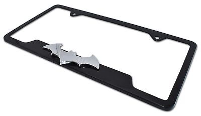 Batman Bat Black Open License Plate Frame