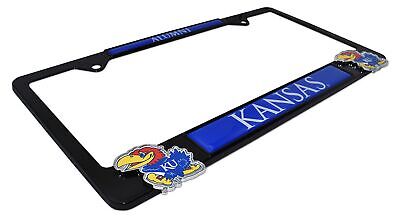 Kansas Alumni Black 3D Metal License Plate Frame