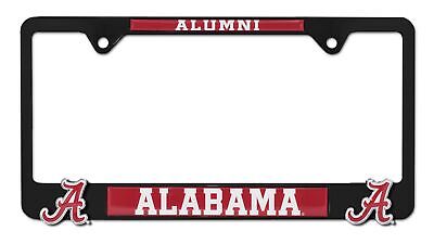 Alabama Alumni Black 3D Metal License Plate Frame