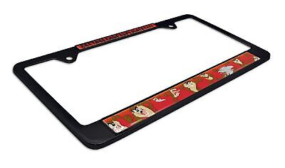 Tasmanian Devil Black Metal License Plate Frame