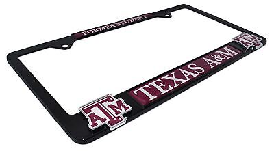 Texas A&M Alumni Black 3D Metal License Plate Frame