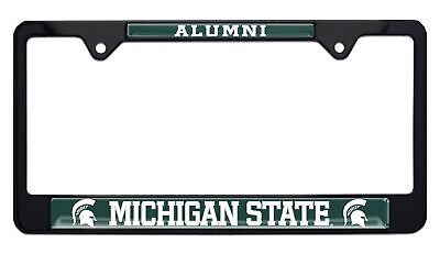 Michigan State University Spartans Alumni Black License Plate Frame