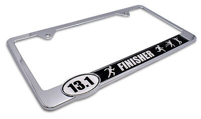 13.1 Half Marathon Finisher Black License Plate Frame