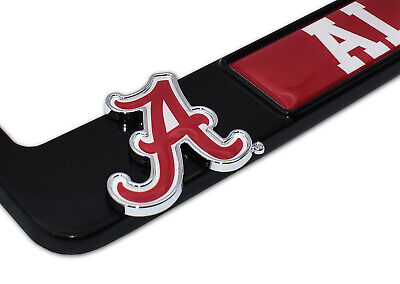 Alabama Crimson Tide Black Metal 3D License Plate Frame