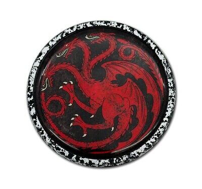Officially Licensed Game of Thrones House Targaryen Chrome 3.5" Metal Emblem
