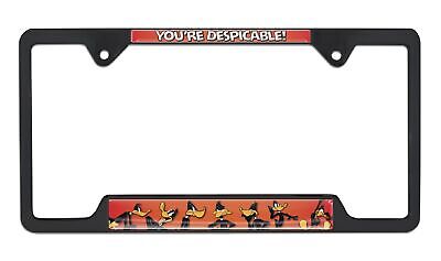 Daffy Duck Looney Tunes Open Black Metal License Plate Frame