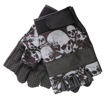 Hot Leathers Sublimated Leather Ancient Skulls Gloves
