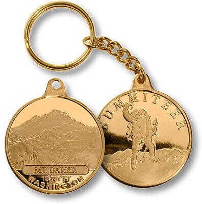Mt. Baker / Summiteer - Washington - MerlinGold Challenge Coin Key Chain