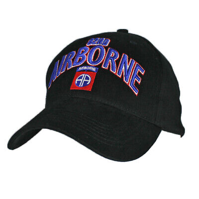 82nd Airborne Insignia Hat / U.S. Army Black 3D Baseball Cap