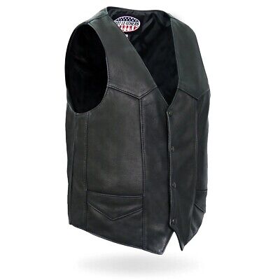 Hot Leathers VSM5006 Men's USA Made Classic Premium Motorcycle Leather Vest