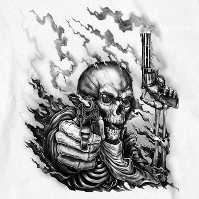 Hot Leathers Smoking Guns Skeleton Long Sleeves