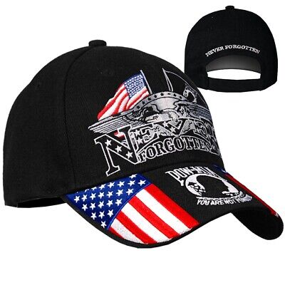 Iron Eagle POW MIA Hat / Never Forgotten Baseball Cap