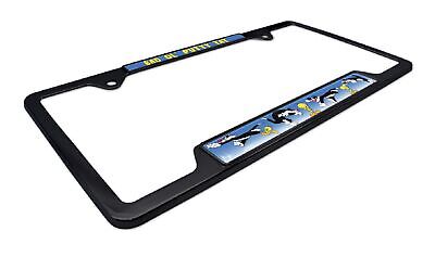 Tweety Bird & Sylvester Open Black Metal License Plate Frame