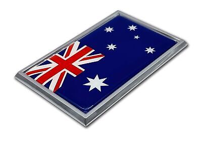 Australian Blue Ensign Flag 3.82" x 2.5" x .15" Chrome Metal Car Auto Emblem