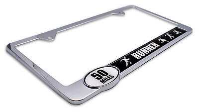 Ultra Marathon 50 Miles Runners License Plate Frame