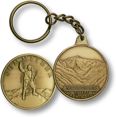 Mt. Olympus / Summiteer - Washington - Bronze Challenge Coin Key Chain