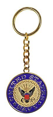 U.S. Navy Logo 1.5" Bronze Key Chain Ring