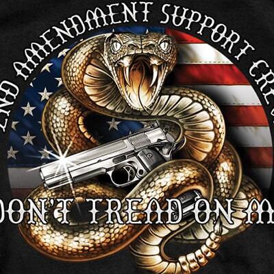 Hot Leathers 2nd Amendment Rattler Don't Tread On Me Black T-Shirt