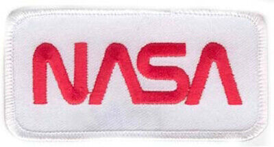 NASA 2" x 3" Red & White Embroidered Patch