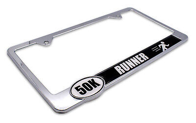Ultra Marathon 50 k Runner License Plate Frame