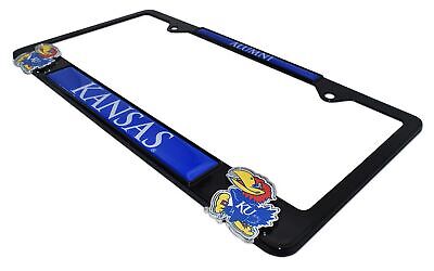 Kansas Alumni Black 3D Metal License Plate Frame