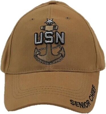 U.S. Navy Senior Chief Hat - USN Coyote Brown Baseball Cap