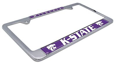 Kansas State University K-State Wildcats Chrome License Plate Frame