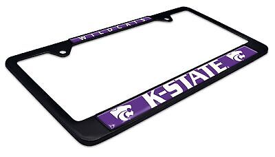 Kansas State University Wildcats Black License Plate Frame