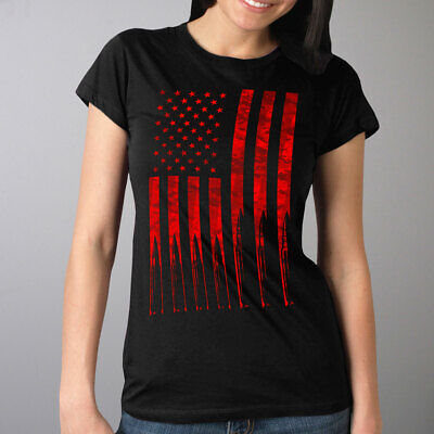 Flag Bullets Full Cut Ladies Tee