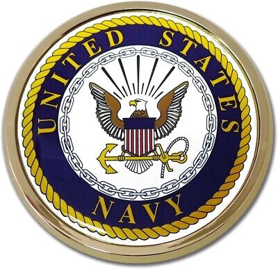 U.S. Navy 3" Chrome USN Auto Emblem