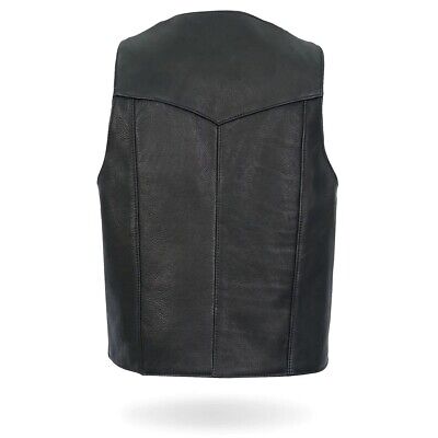 Hot Leathers VSM5006 Men's USA Made Classic Premium Motorcycle Leather Vest