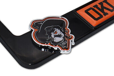 Oklahoma State Alumni Black 3D Metal License Plate Frame